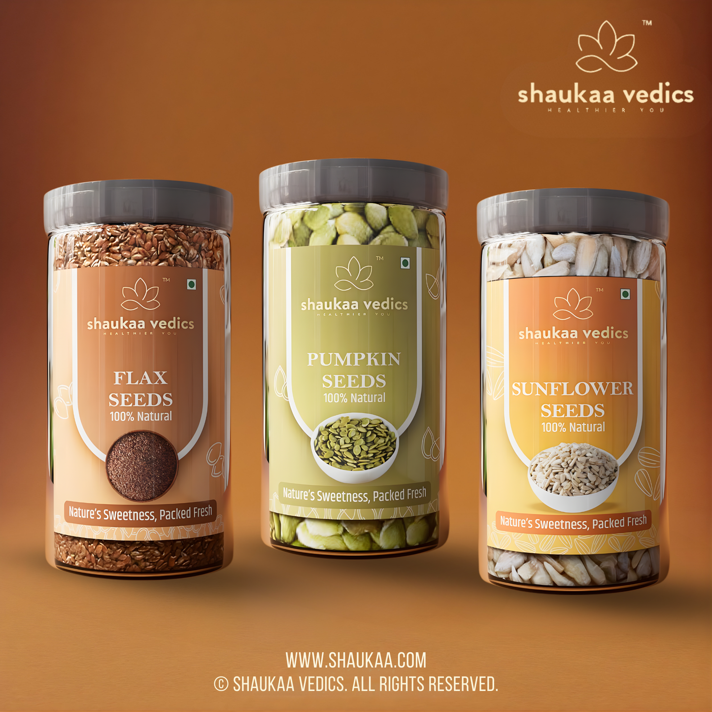 Flax, Sunflower and Pumpkin Seeds