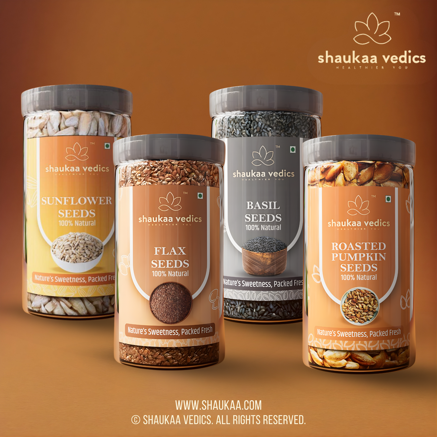 Sunflower, Pumpkin, Flex and Roasted Pumpkin seeds