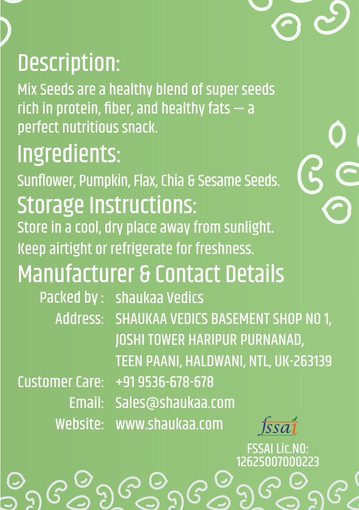 Mixed Seeds – Protein & Fiber Rich Super Seed Blend