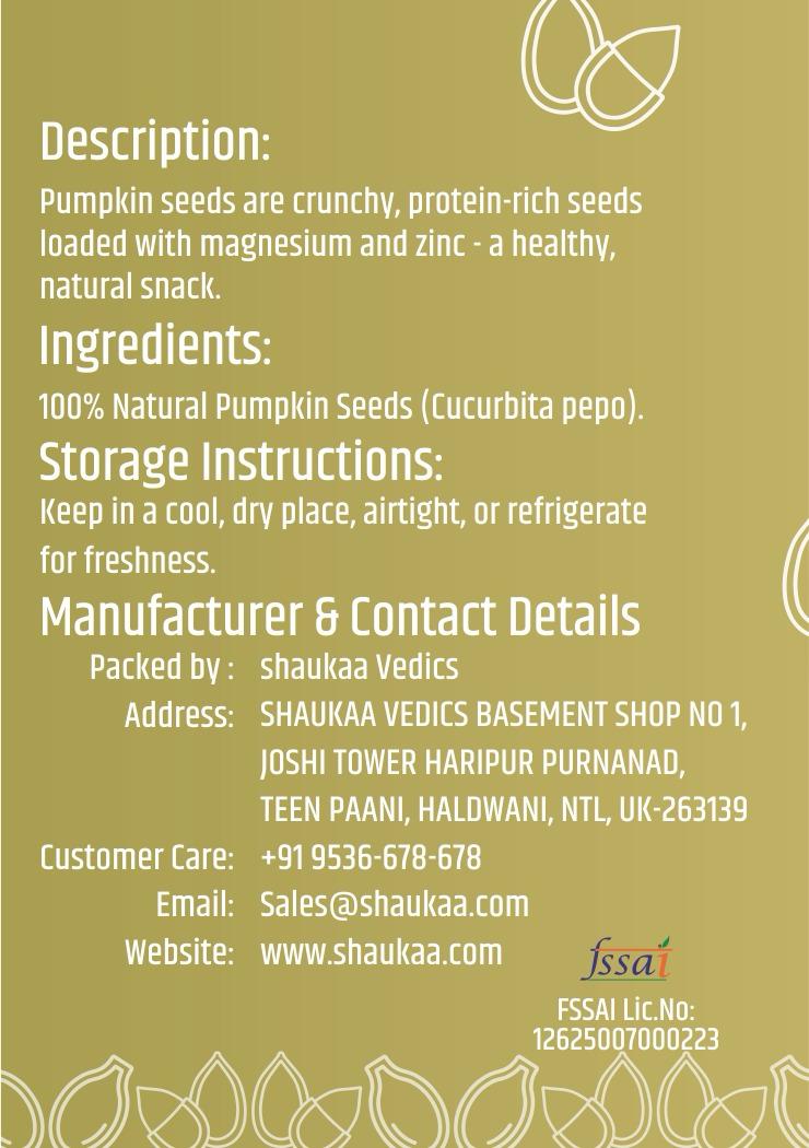 Premium Pumpkin Seeds – 100% Natural, Protein-Rich Superfood