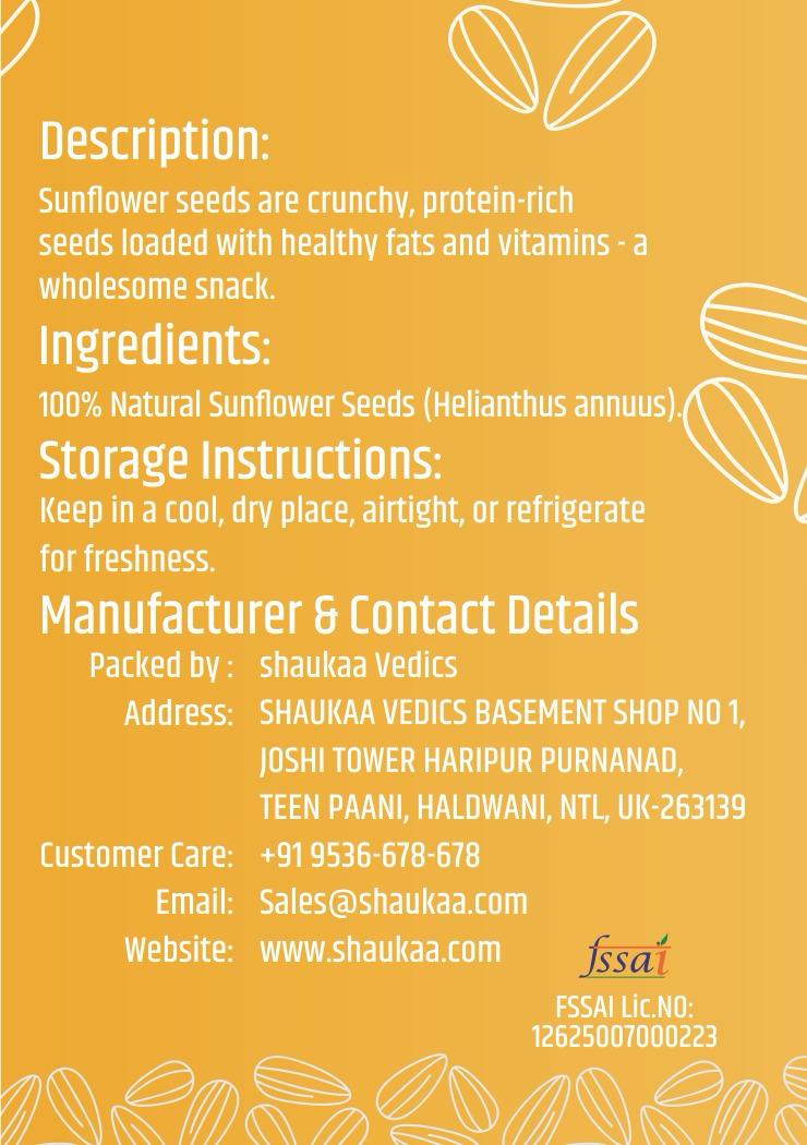 Premium Sunflower Seeds – Protein-Rich & Nutrient-Dense Healthy Snack